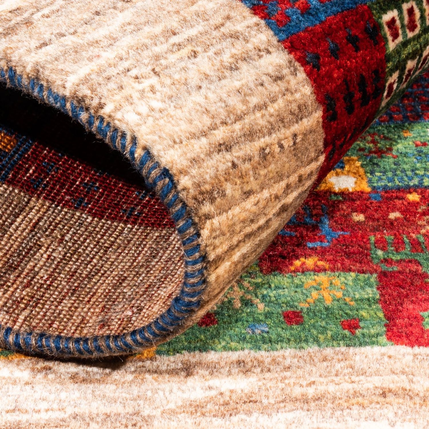 Tappeto Gabbeh - Loribaft Persero - Reale - 123 x 84 cm - multicolore