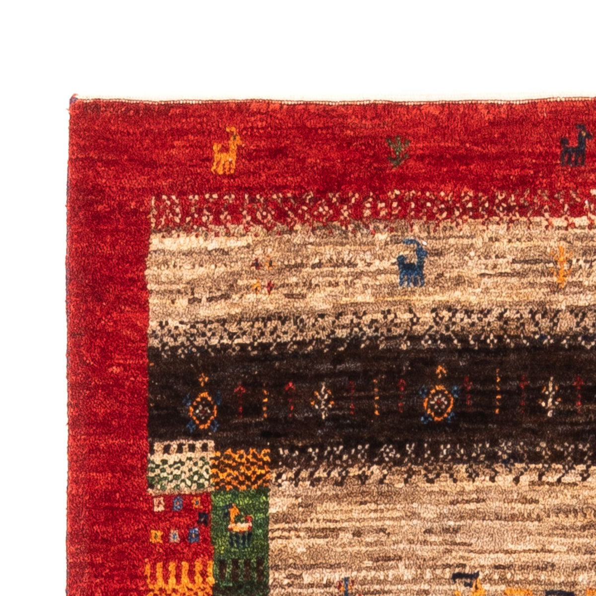 Tappeto Gabbeh - Loribaft Persero - Reale - 130 x 87 cm - grigio