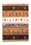 Loribaft Tappeto 85x124cm - Perserteppich Wollteppich - Rettangolo / Multicolore / 85 x 124 cm Rettangolo