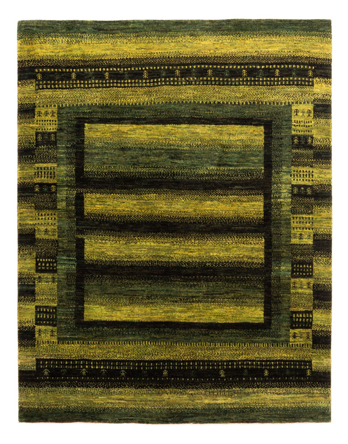 Tappeto Gabbeh - Loribaft Persero - Reale - 199 x 154 cm - verde