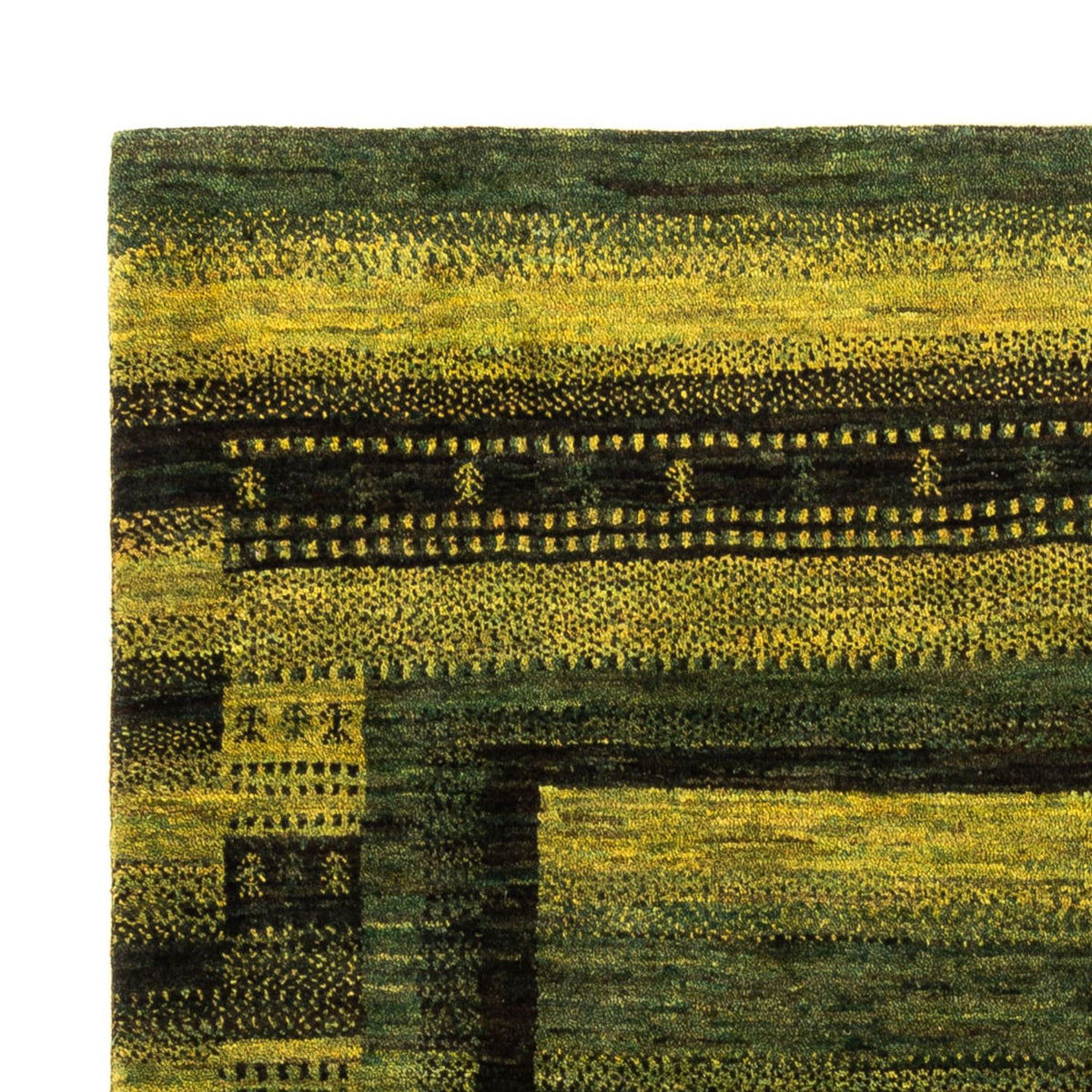 Tappeto Gabbeh - Loribaft Persero - Reale - 199 x 154 cm - verde