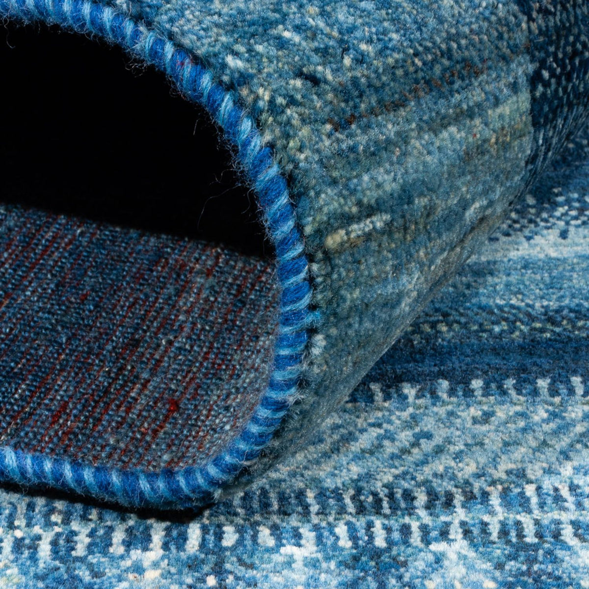 Tappeto Gabbeh - Loribaft Persero - Reale - 198 x 158 cm - blu