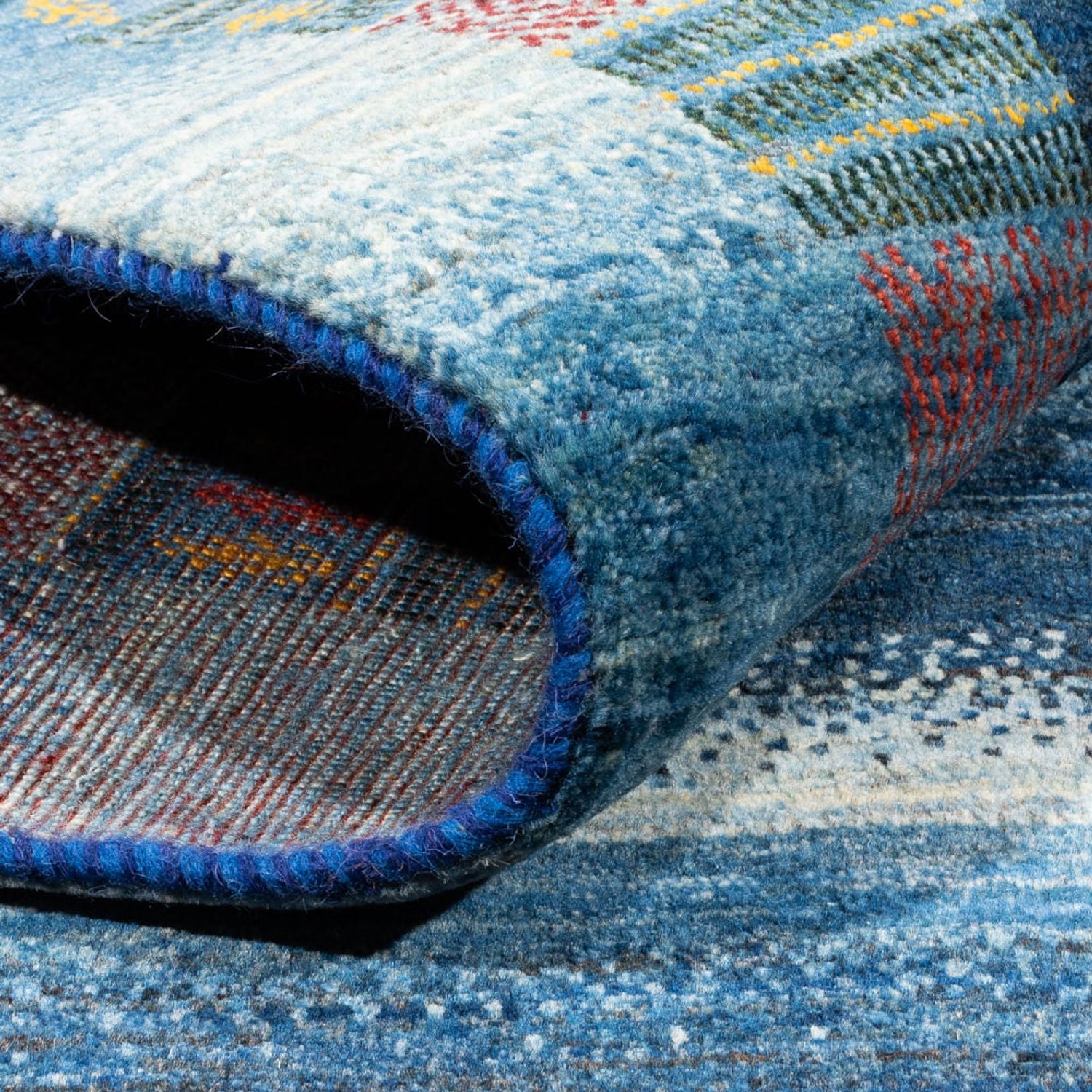 Tappeto Gabbeh - Loribaft Persero - Reale - 198 x 152 cm - blu