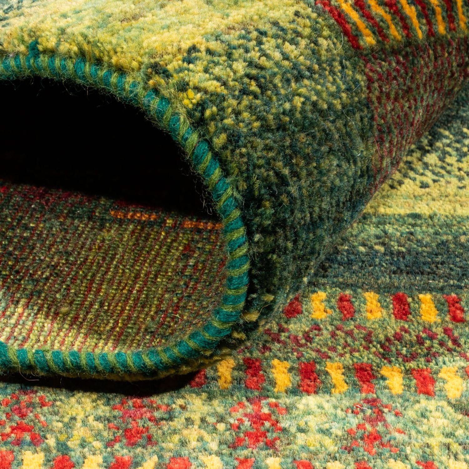 Tappeto Gabbeh - Loribaft Persero - Reale - 192 x 165 cm - verde