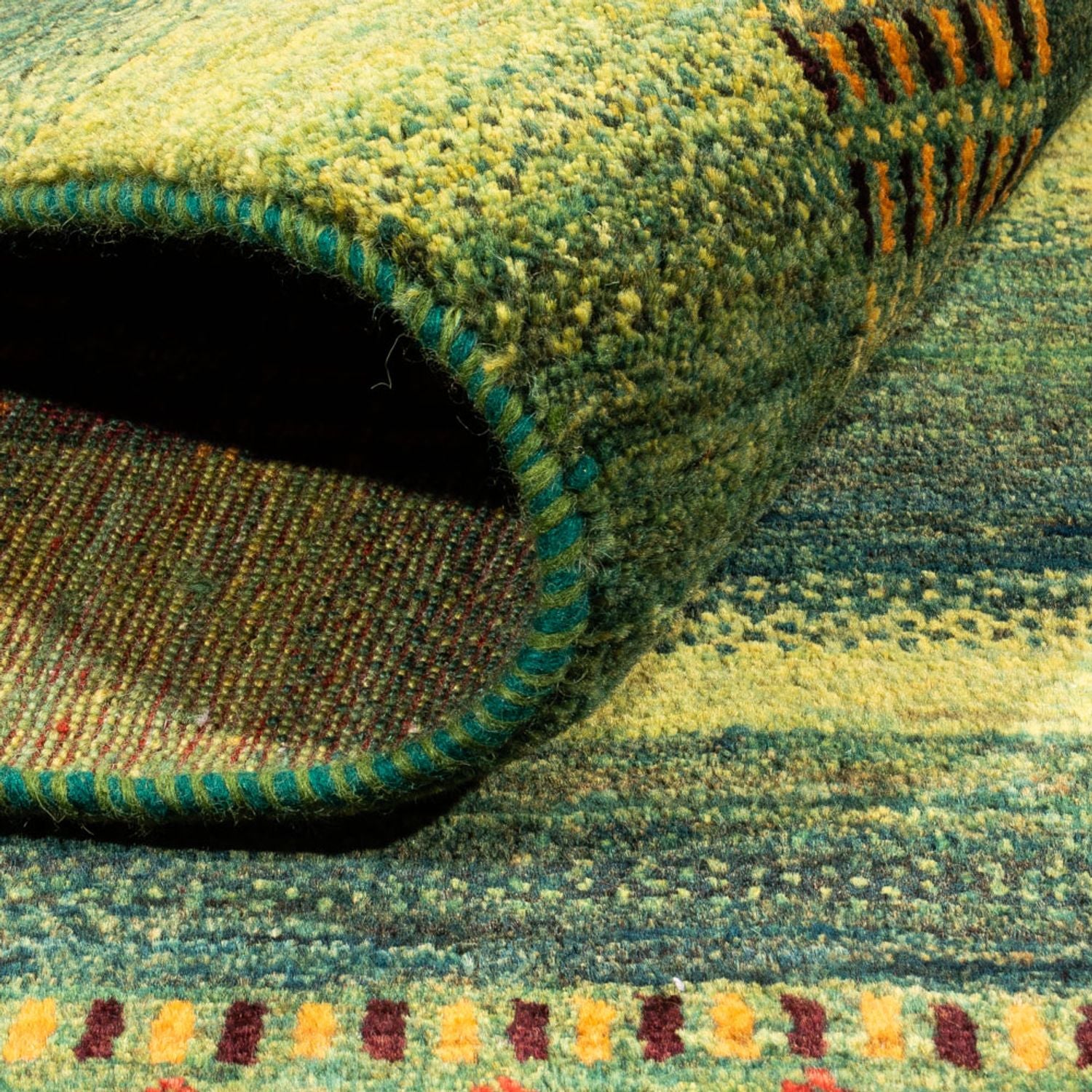 Tappeto Gabbeh - Loribaft Persero - Reale - 216 x 157 cm - verde