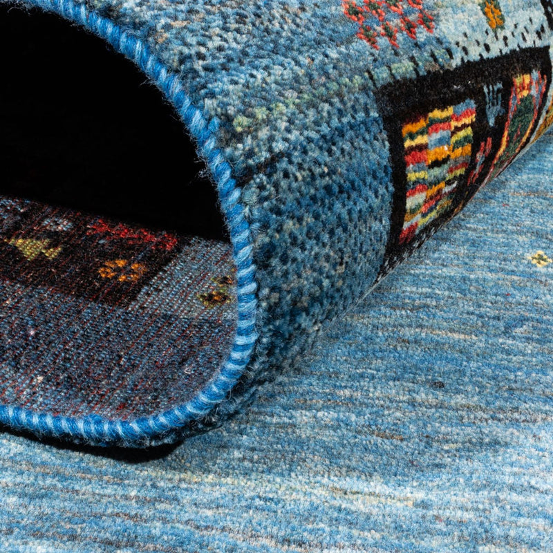 Tappeto Gabbeh - Loribaft Persero - Reale - 199 x 154 cm - blu