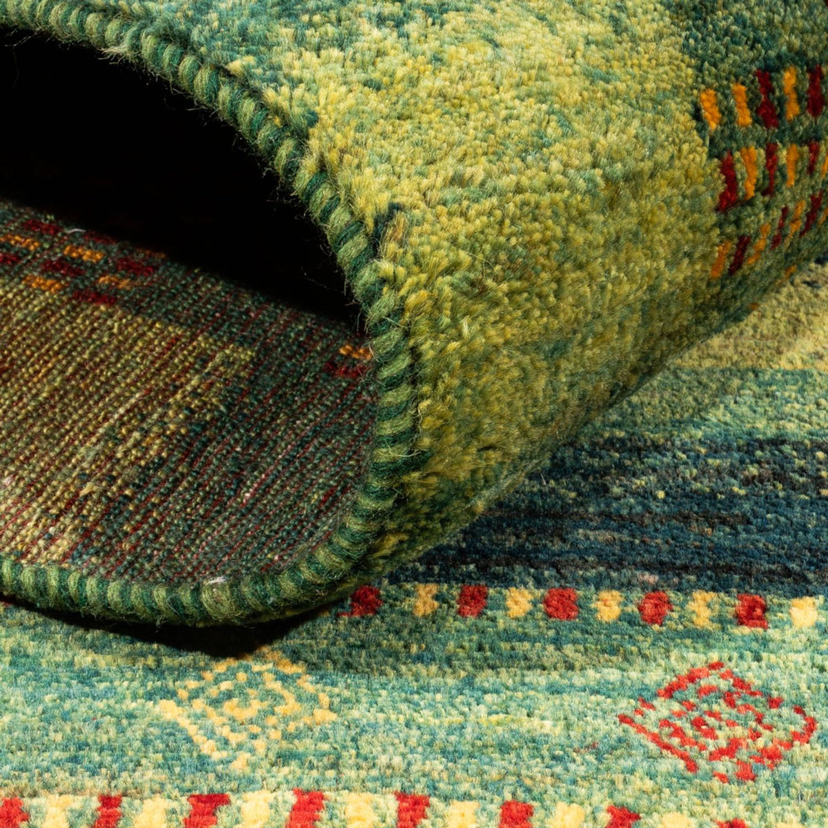 Tappeto Gabbeh - Loribaft Persero - Reale - 206 x 152 cm - verde