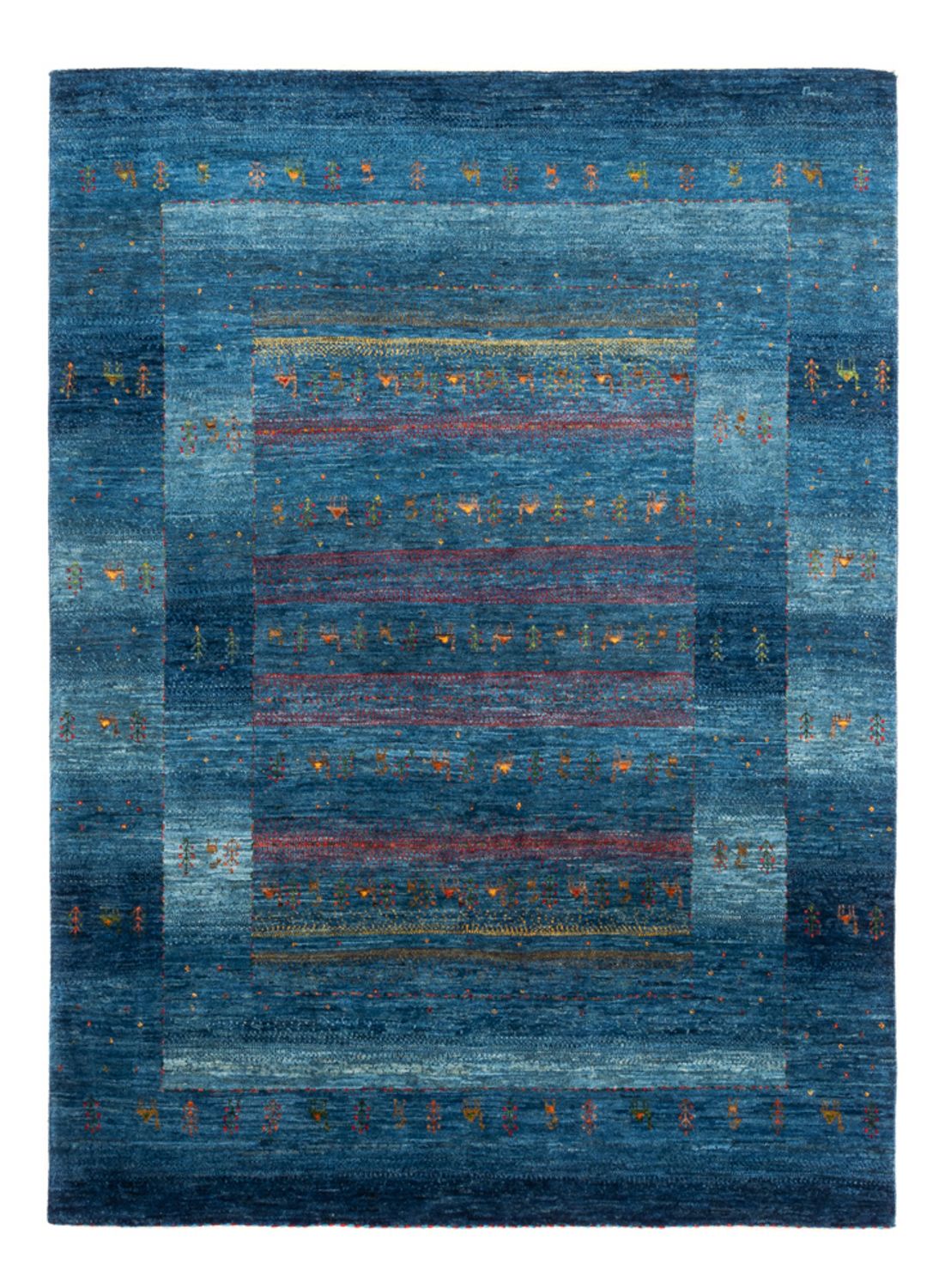 Tappeto Gabbeh - Loribaft Persero - 200 x 147 cm - blu