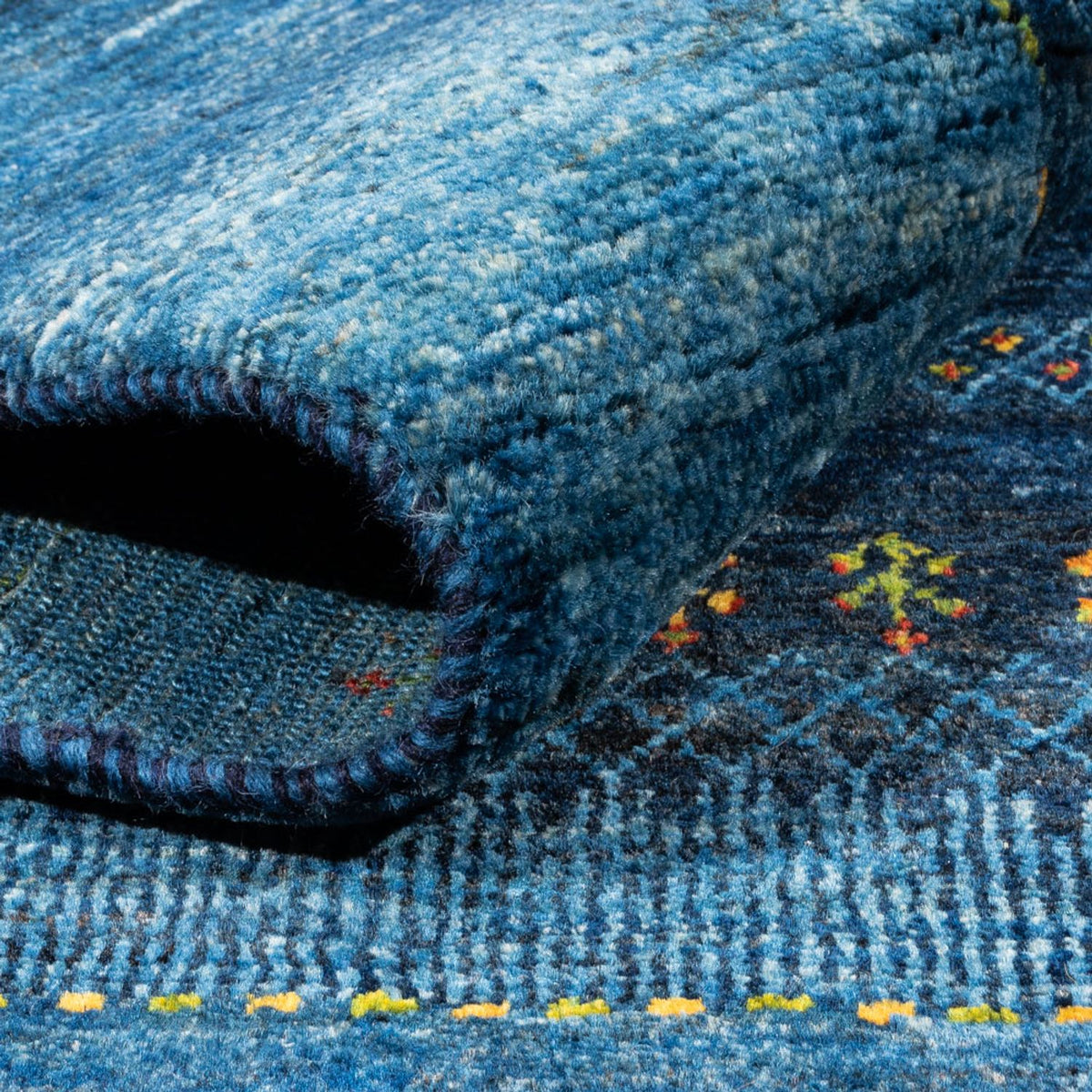 Tappeto Gabbeh - Loribaft Persero - 209 x 160 cm - blu