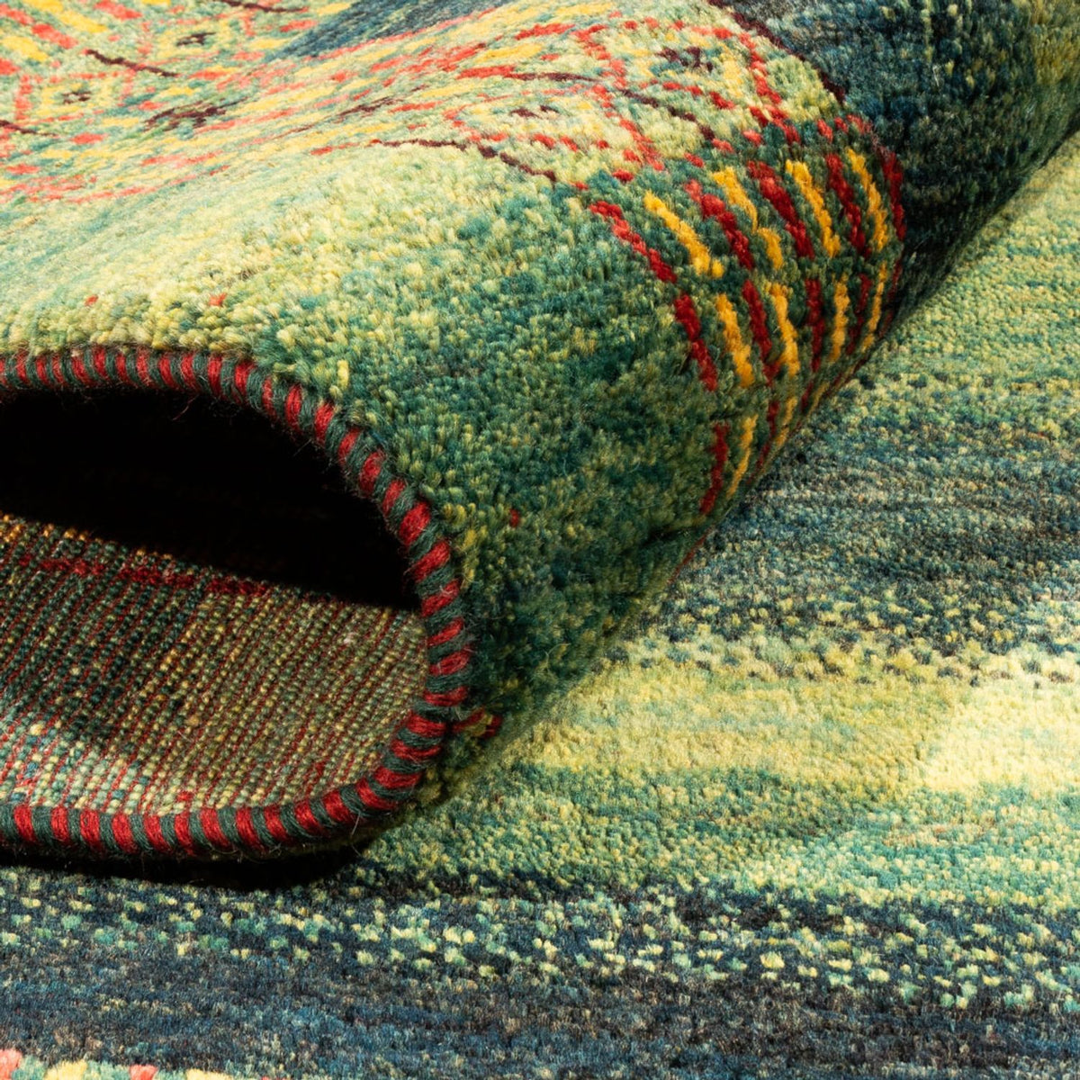 Tappeto Gabbeh - Loribaft Persero - Reale - 208 x 163 cm - verde