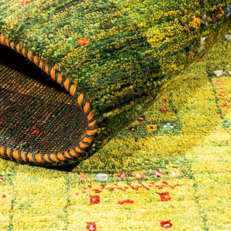 Tappeto Gabbeh - Loribaft Persero - Reale - 157 x 108 cm - verde chiaro