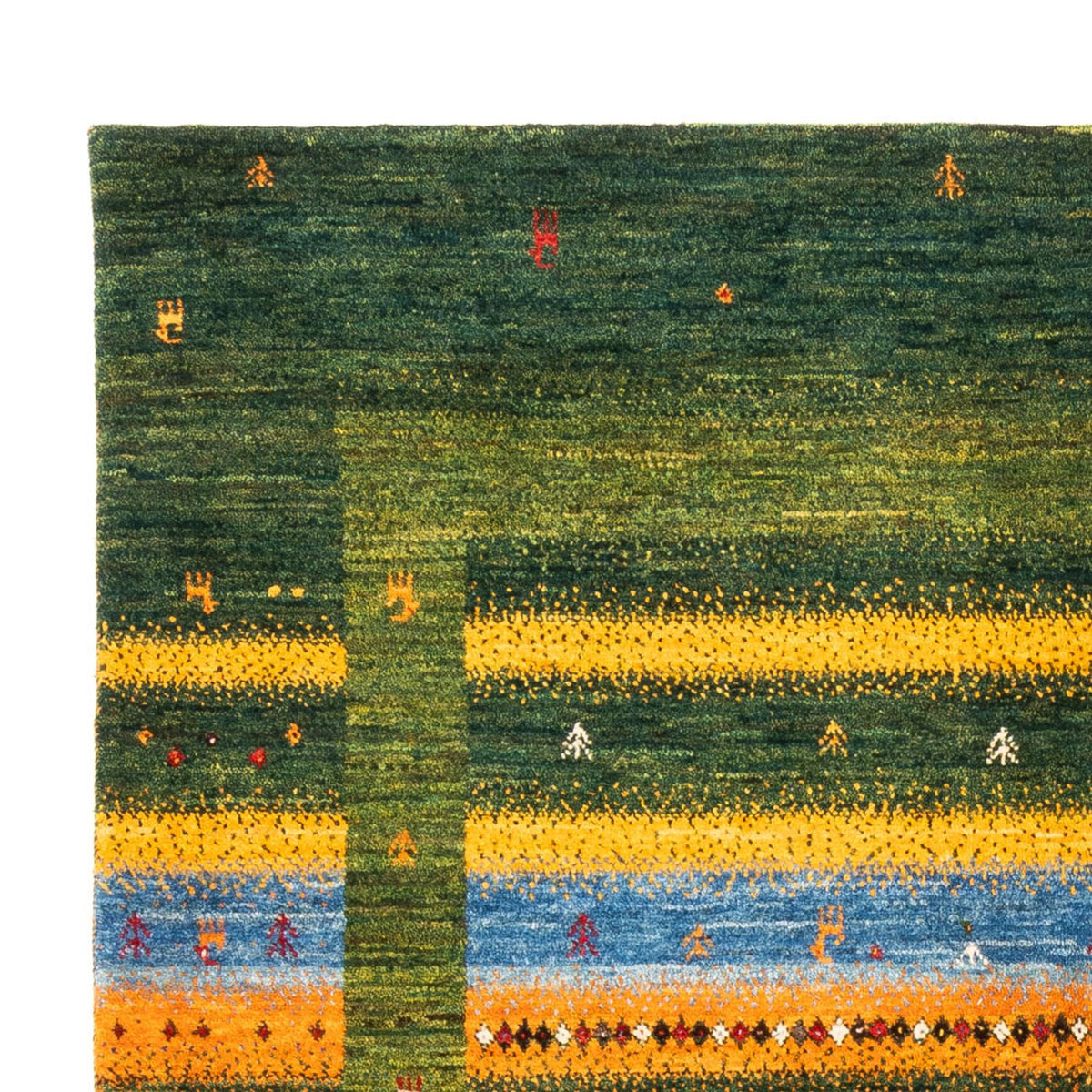 Tappeto Gabbeh - Loribaft Persero - Reale - 212 x 161 cm - verde