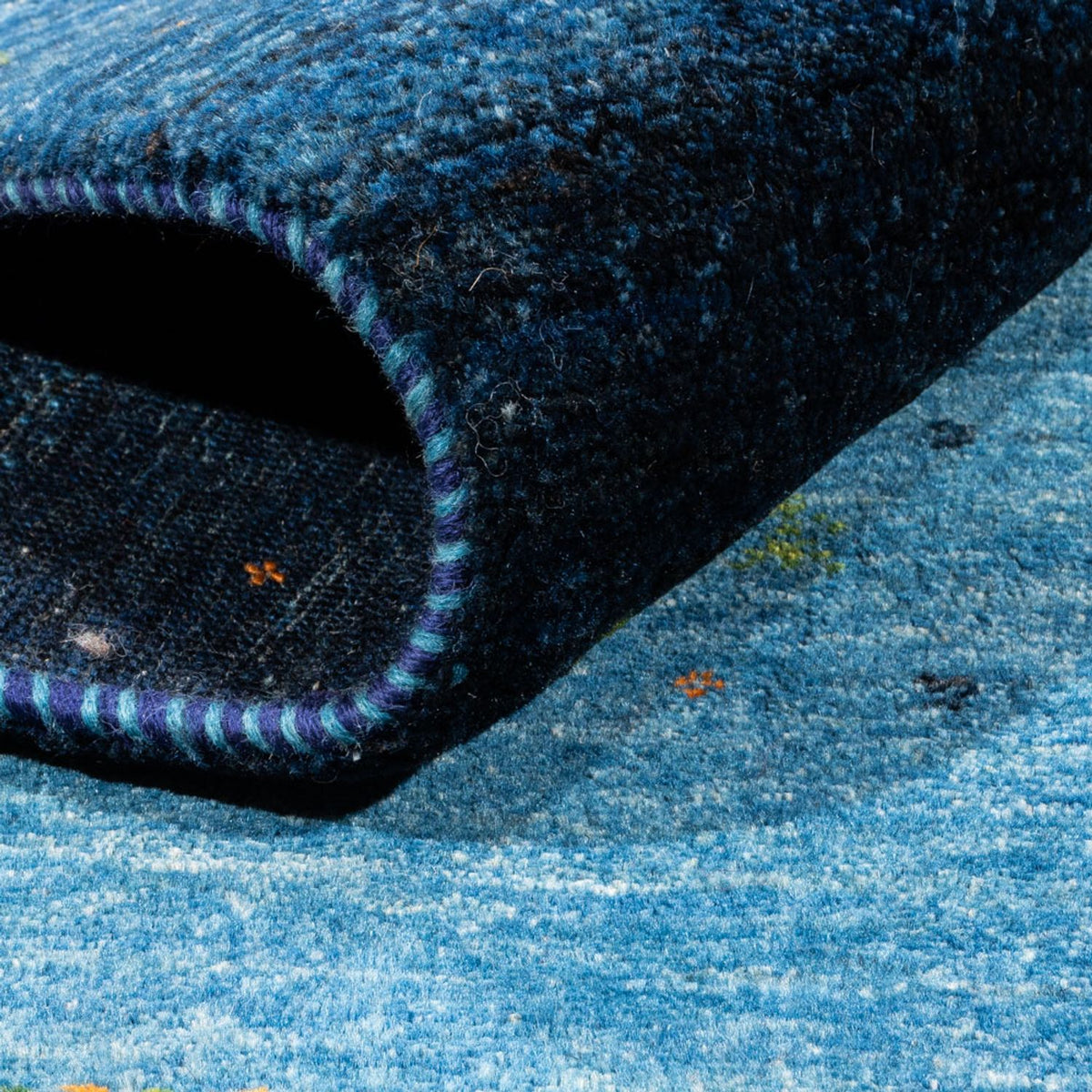 Tappeto Gabbeh - Loribaft Persero - 209 x 152 cm - blu