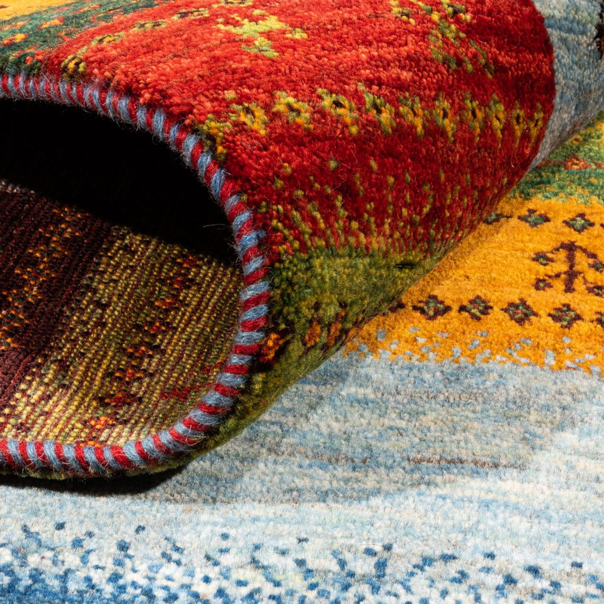 Tappeto Gabbeh - Loribaft Persero - Reale - 190 x 147 cm - blu