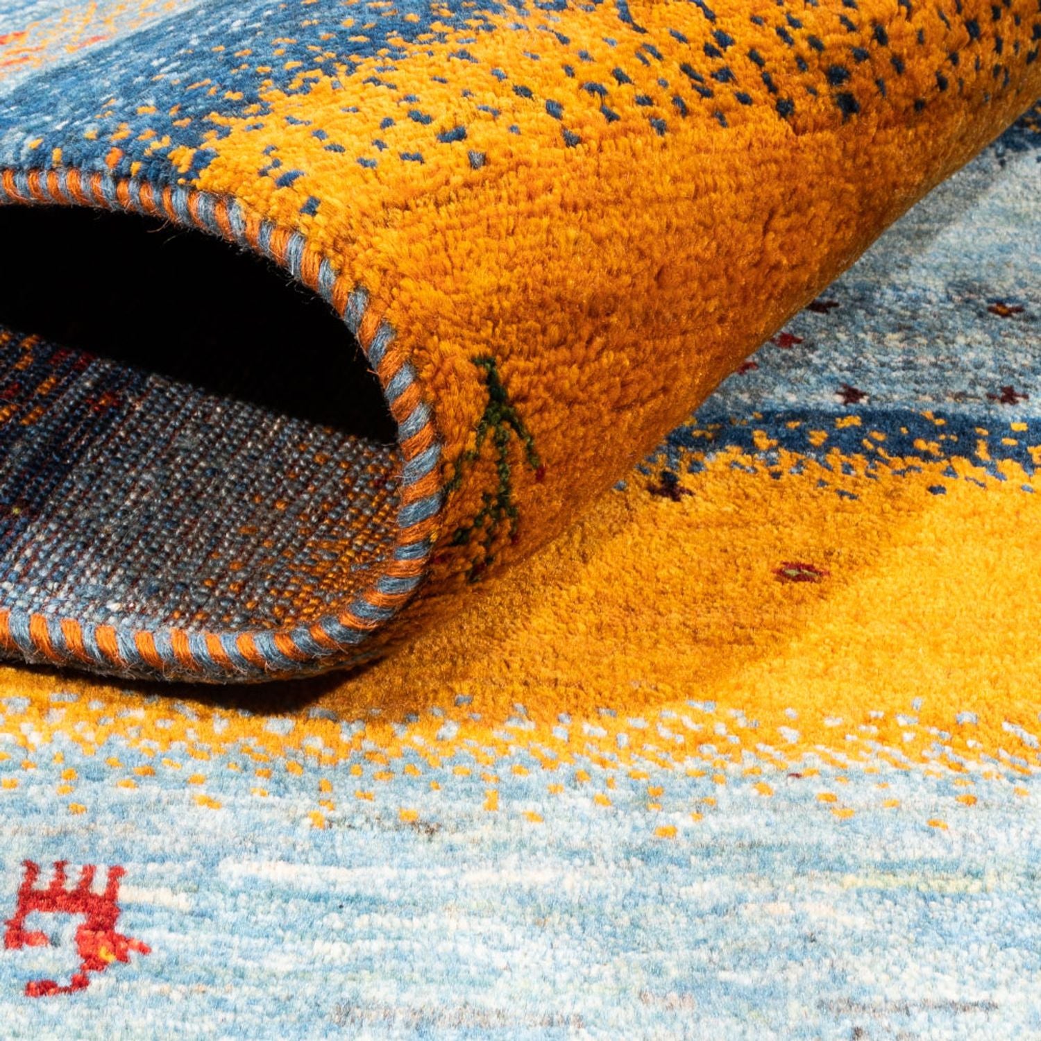 Tappeto Gabbeh - Loribaft Persero - Reale - 209 x 144 cm - blu