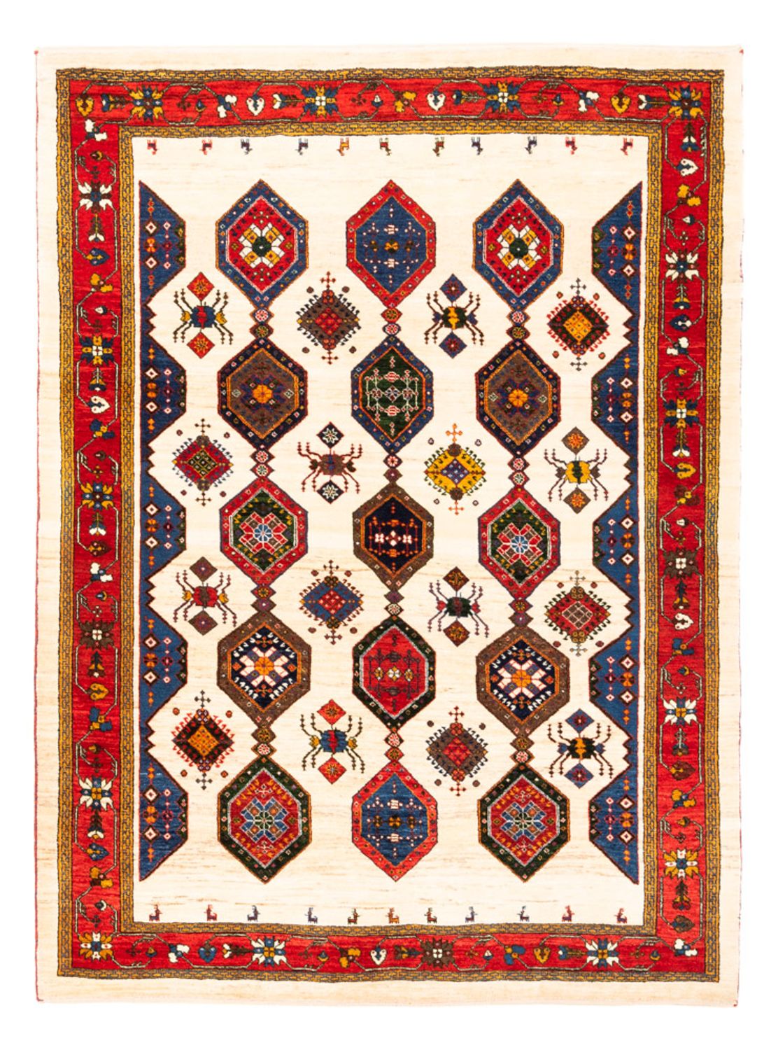 Tappeto Gabbeh - Persero - 205 x 153 cm - multicolore