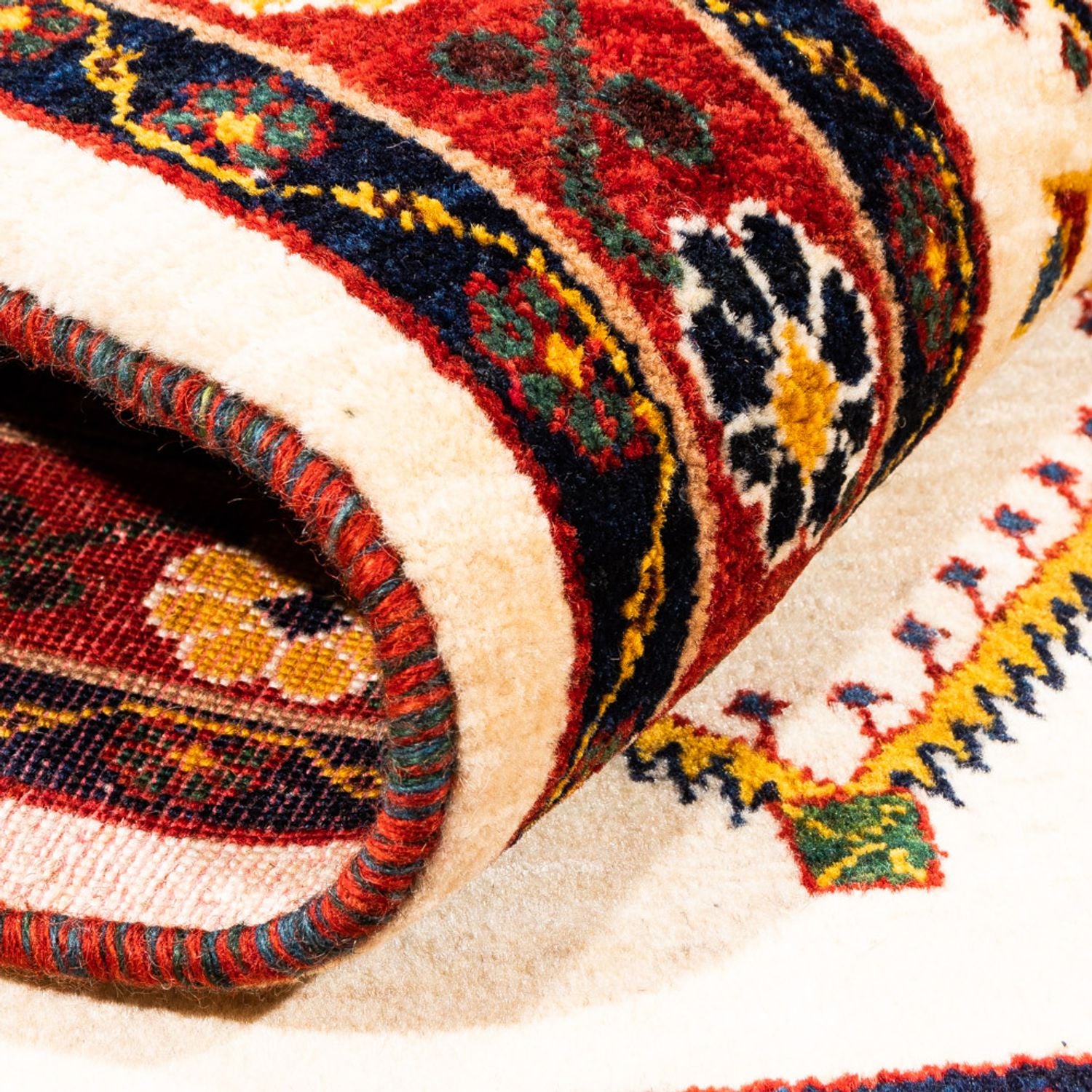 Tappeto Gabbeh - Persero - 155 x 114 cm - crema