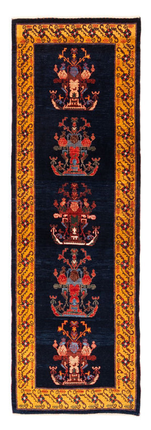 Tappeto corsia Tappeto Gabbeh - Persero - 253 x 84 cm - blu scuro