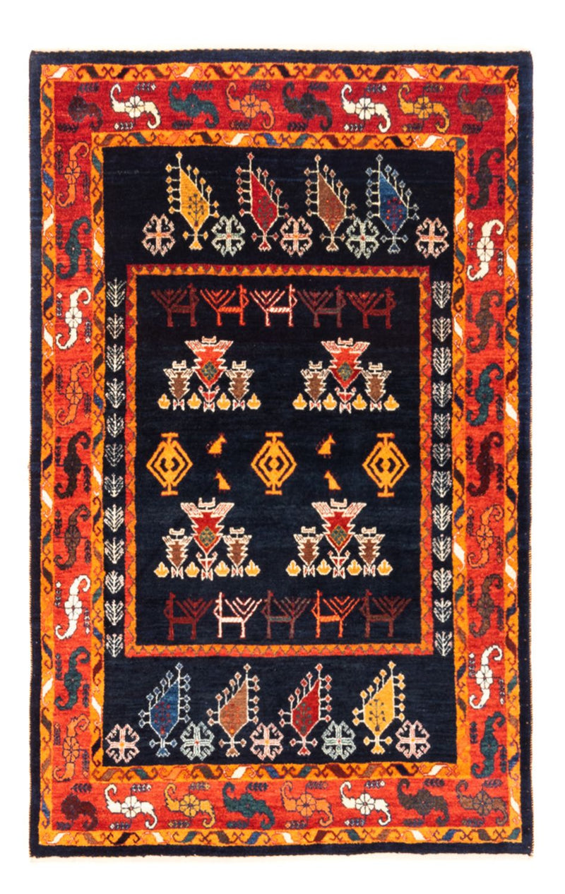 Tappeto Gabbeh - Persero - 160 x 108 cm - blu scuro