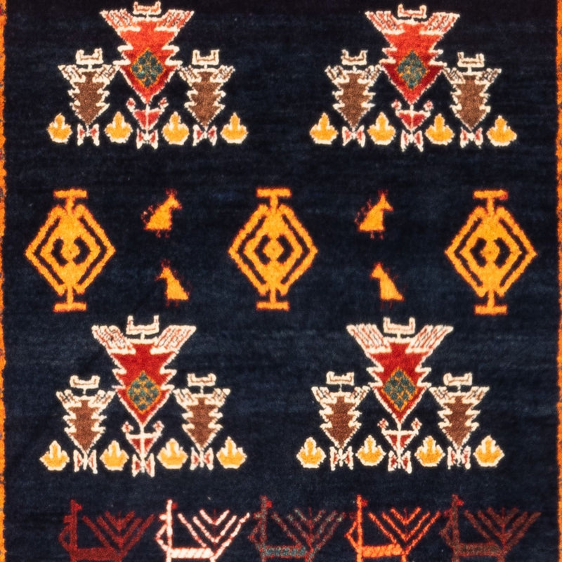 Tappeto Gabbeh - Persero - 160 x 108 cm - blu scuro