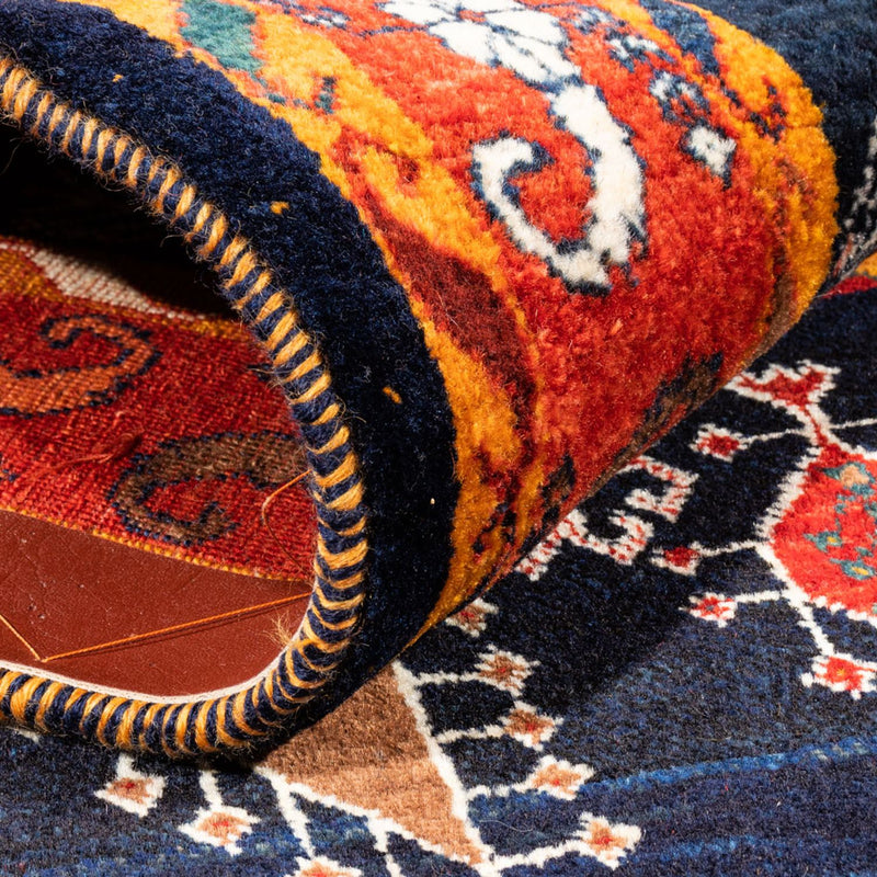 Tappeto Gabbeh - Persero - 160 x 108 cm - blu scuro
