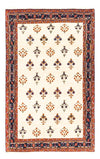 Gabbeh persiano Tappeto 104x152cm - Perserteppich Wollteppich - Rettangolo / Crema / 104 x 152 cm Rettangolo