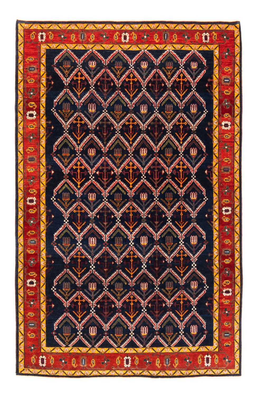 Tappeto Gabbeh - Persero - 205 x 143 cm - blu scuro