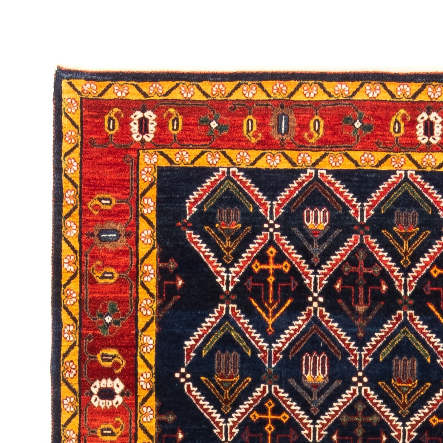 Tappeto Gabbeh - Persero - 205 x 143 cm - blu scuro