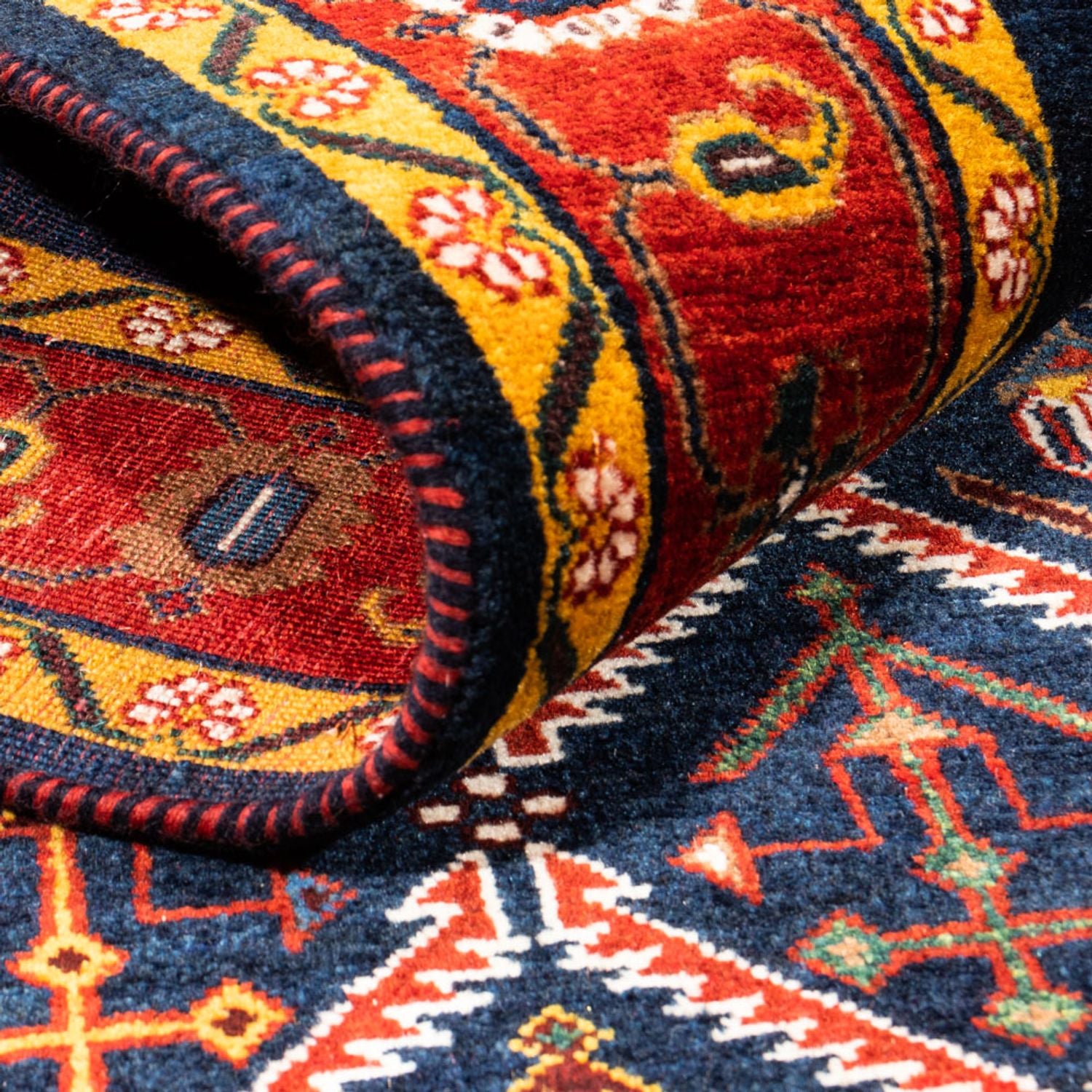 Tappeto Gabbeh - Persero - 205 x 143 cm - blu scuro