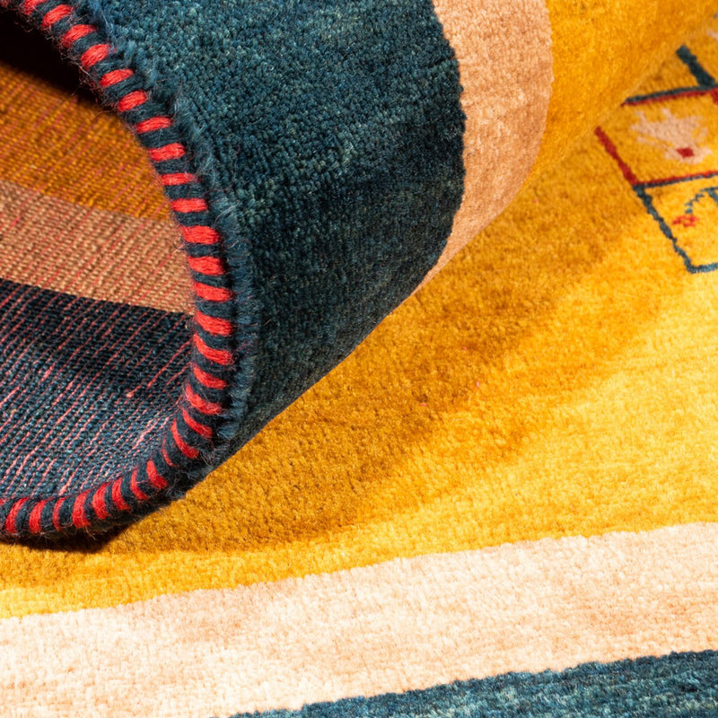 Tappeto Gabbeh - Persero - 155 x 108 cm - oro