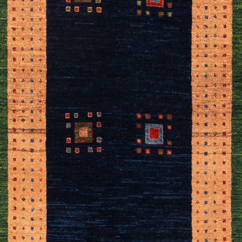 Tappeto corsia Tappeto Gabbeh - Persero - 202 x 82 cm - blu scuro