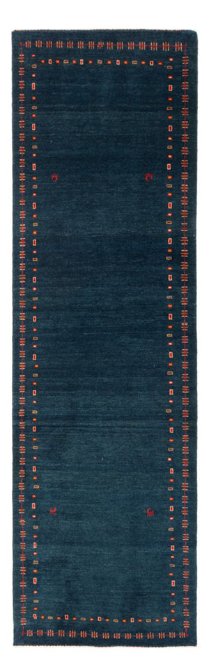 Tappeto corsia Tappeto Gabbeh - Persero - 251 x 80 cm - blu scuro