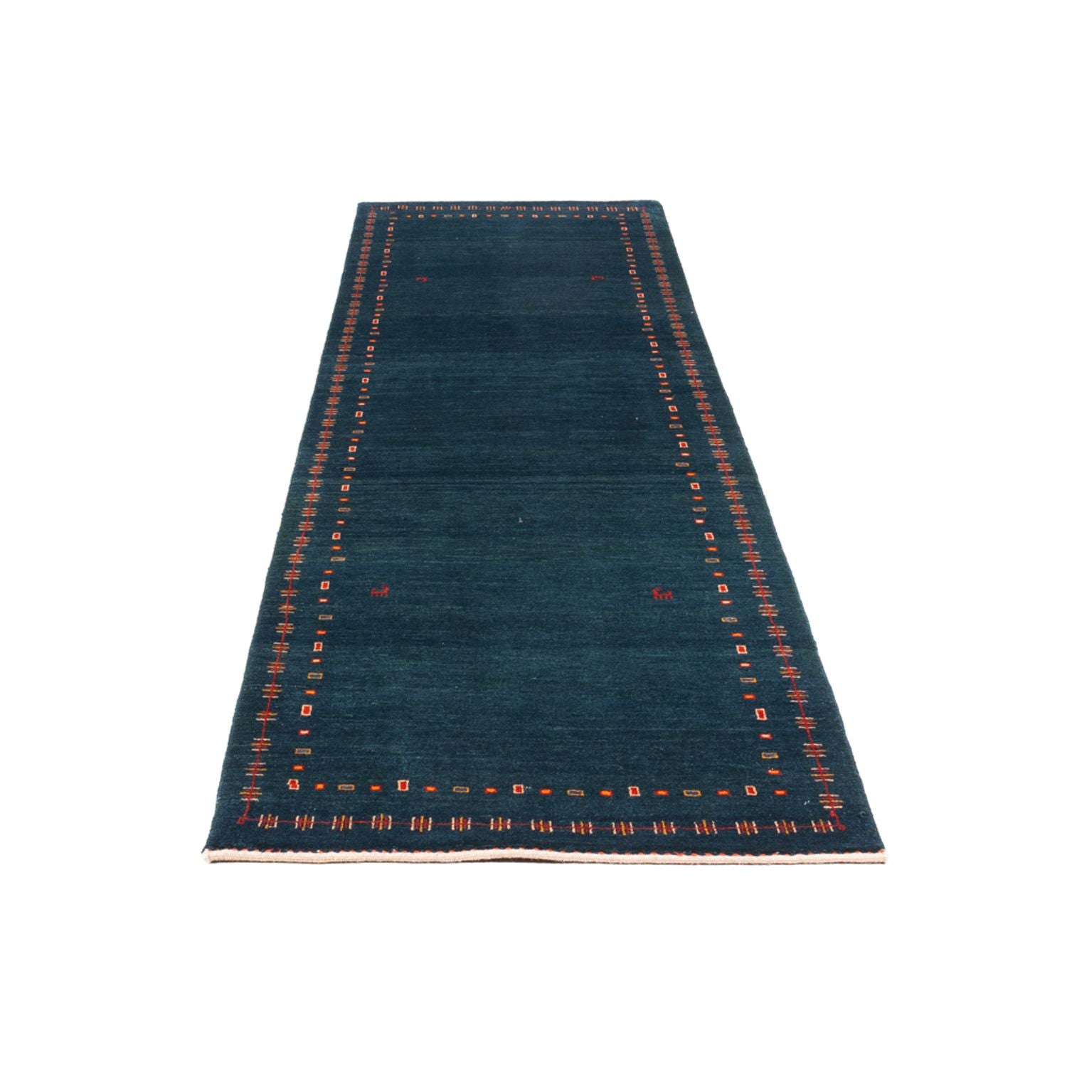 Tappeto corsia Tappeto Gabbeh - Persero - 251 x 80 cm - blu scuro