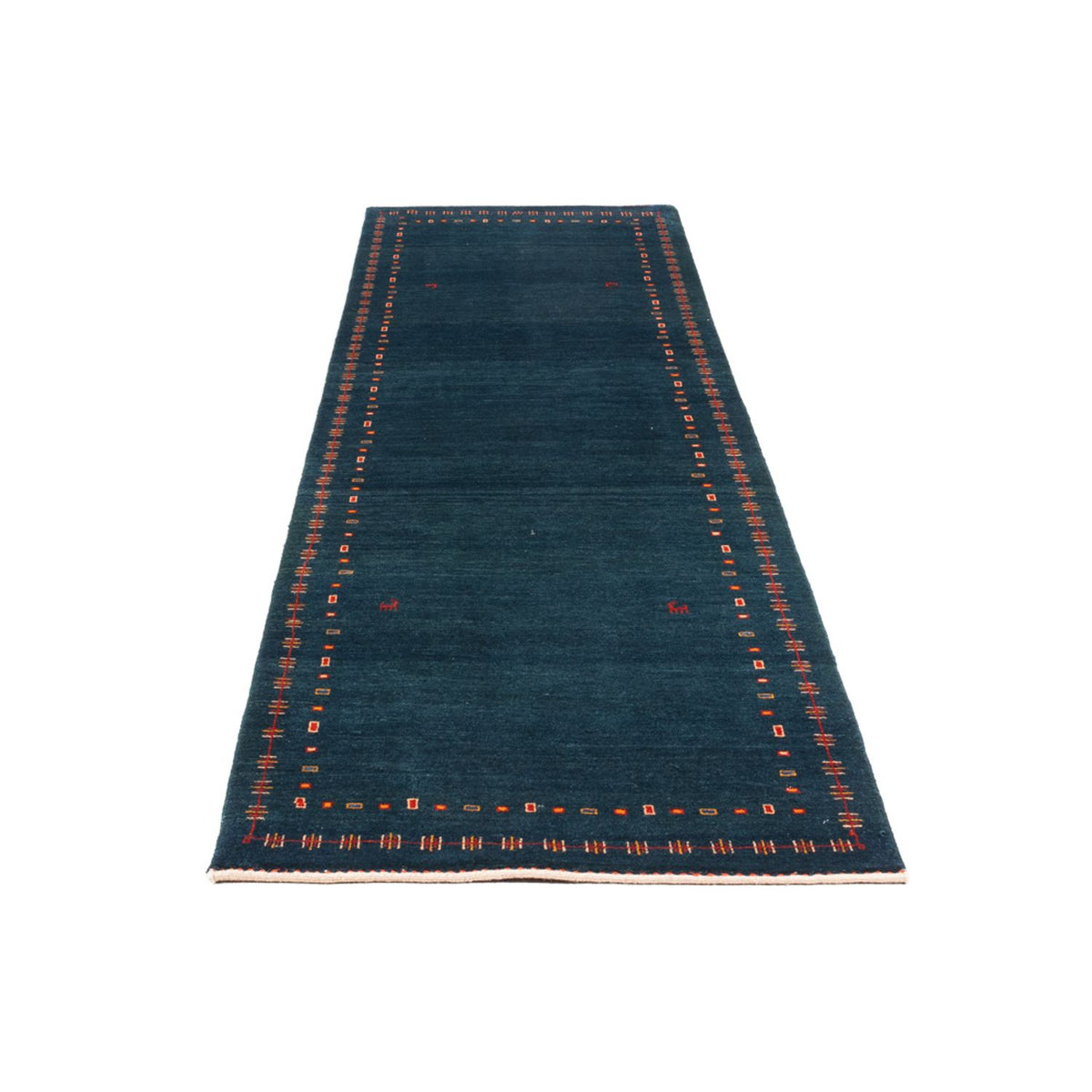 Tappeto corsia Tappeto Gabbeh - Persero - 251 x 80 cm - blu scuro