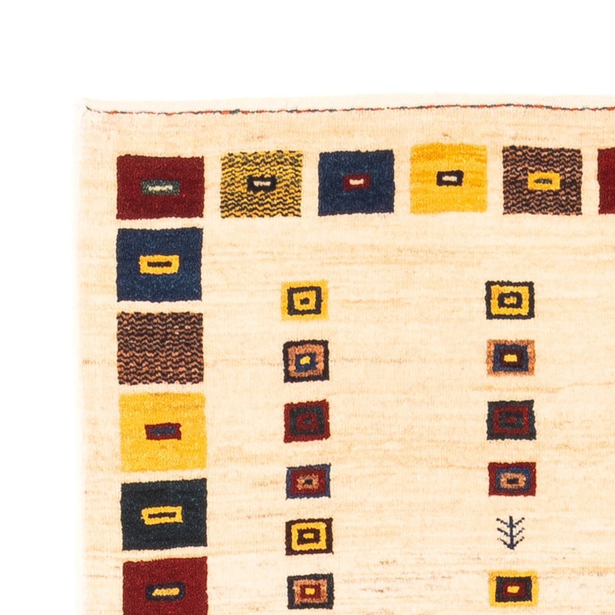 Tappeto corsia Tappeto Gabbeh - Persero - 195 x 81 cm - crema