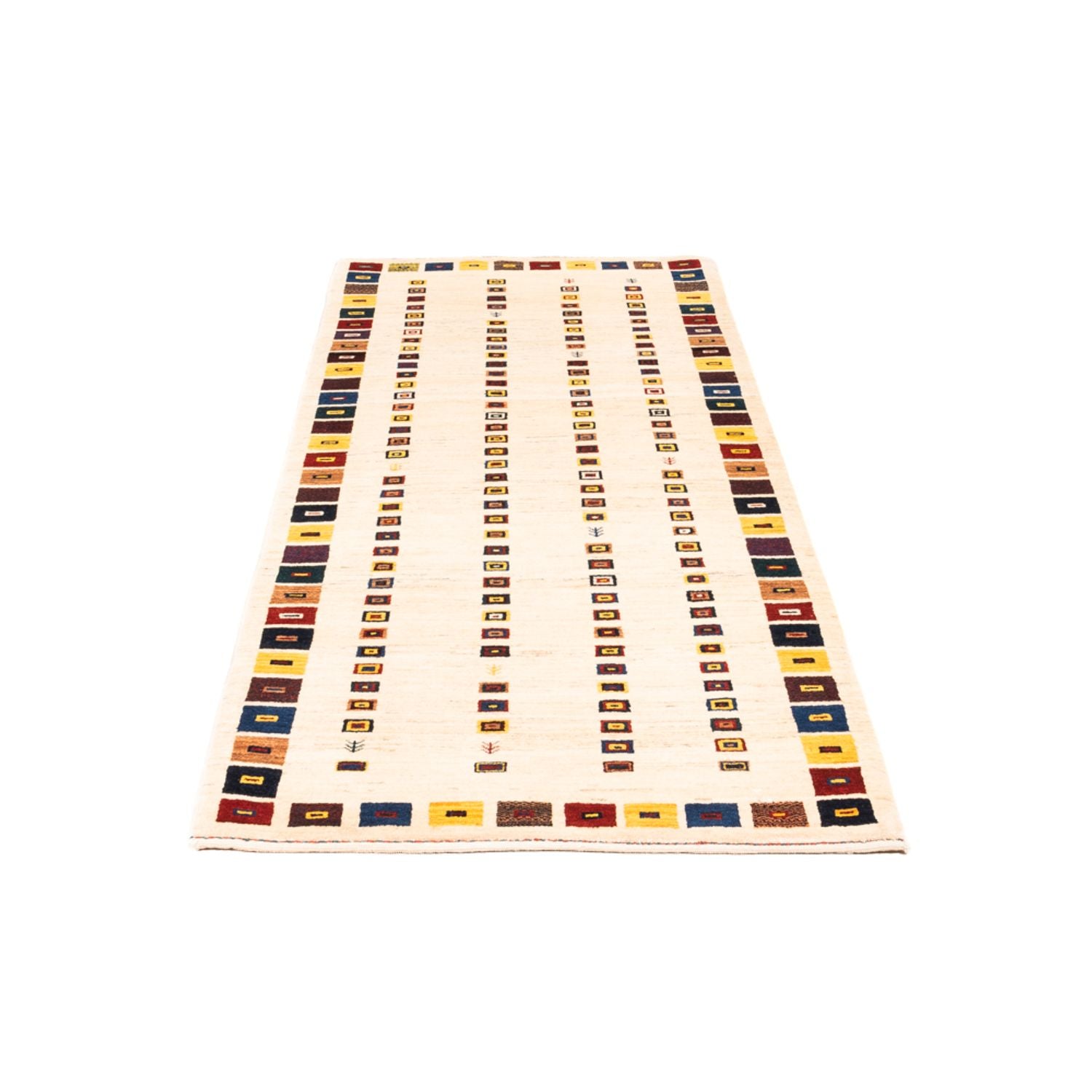 Tappeto corsia Tappeto Gabbeh - Persero - 195 x 81 cm - crema