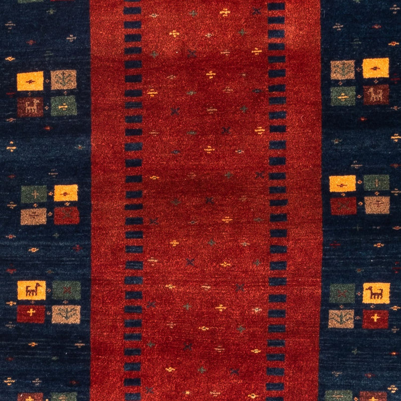 Tappeto corsia Tappeto Gabbeh - Persero - 214 x 80 cm - rosso