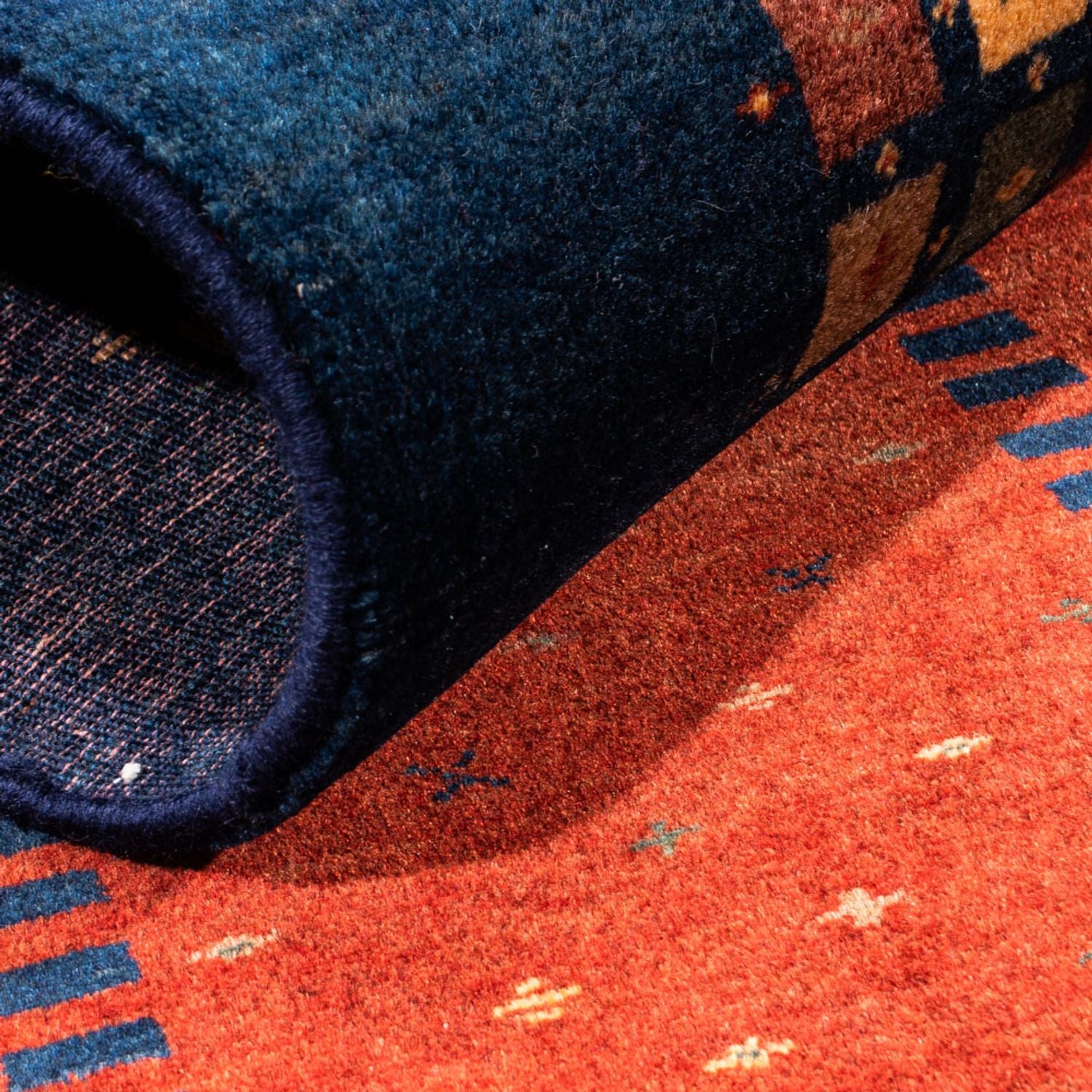 Tappeto corsia Tappeto Gabbeh - Persero - 214 x 80 cm - rosso