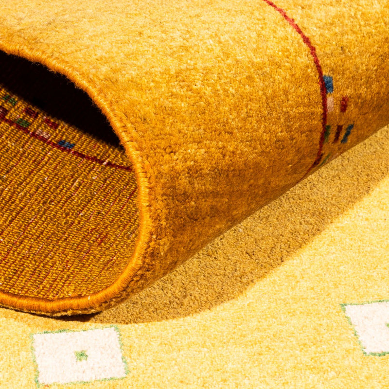 Tappeto corsia Tappeto Gabbeh - Persero - 204 x 84 cm - oro