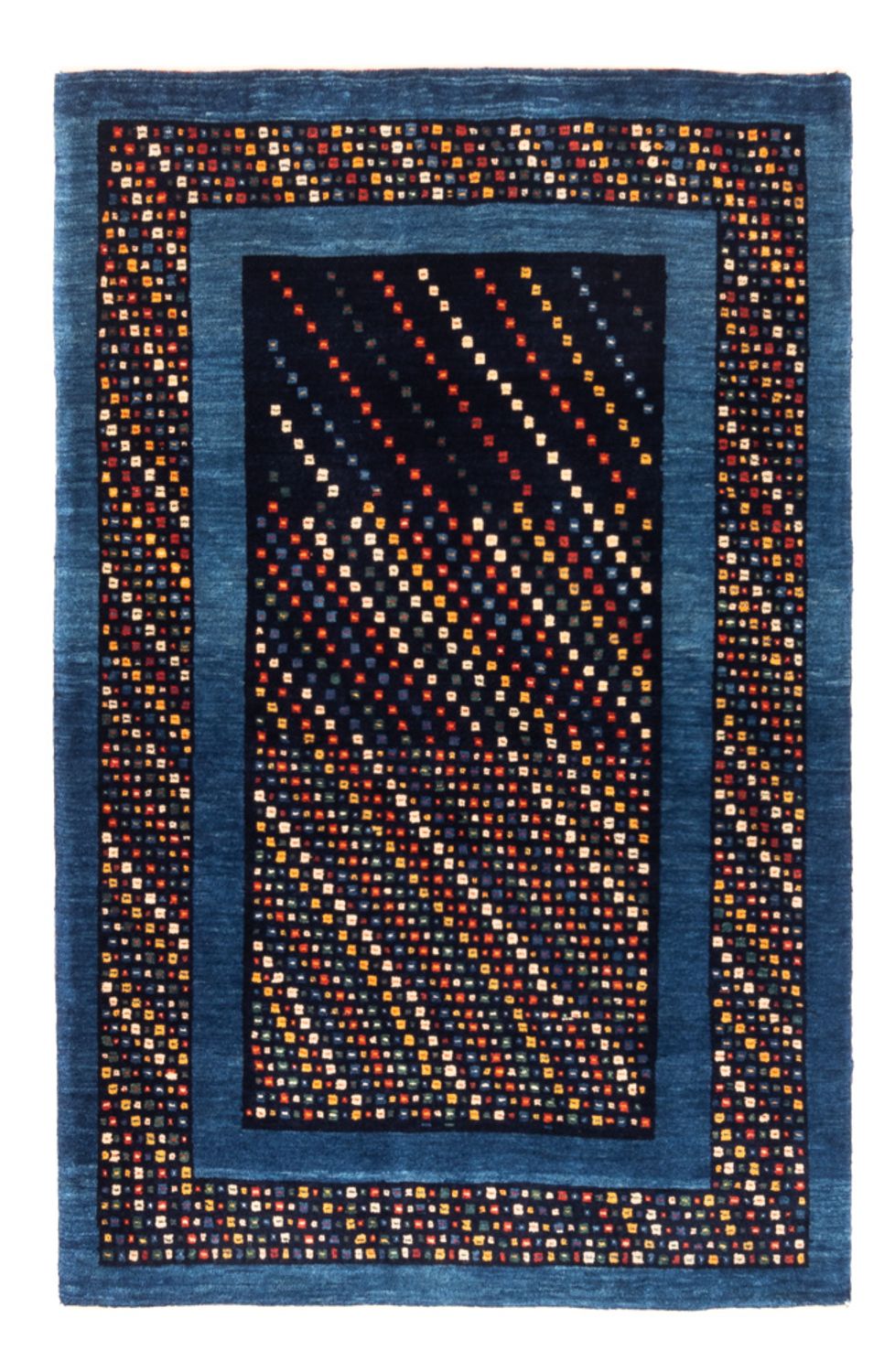 Tappeto Gabbeh - Persero - 150 x 100 cm - blu