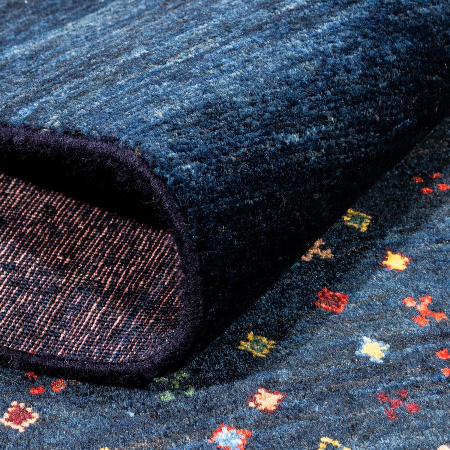 Tappeto Gabbeh - Persero - 201 x 152 cm - blu scuro