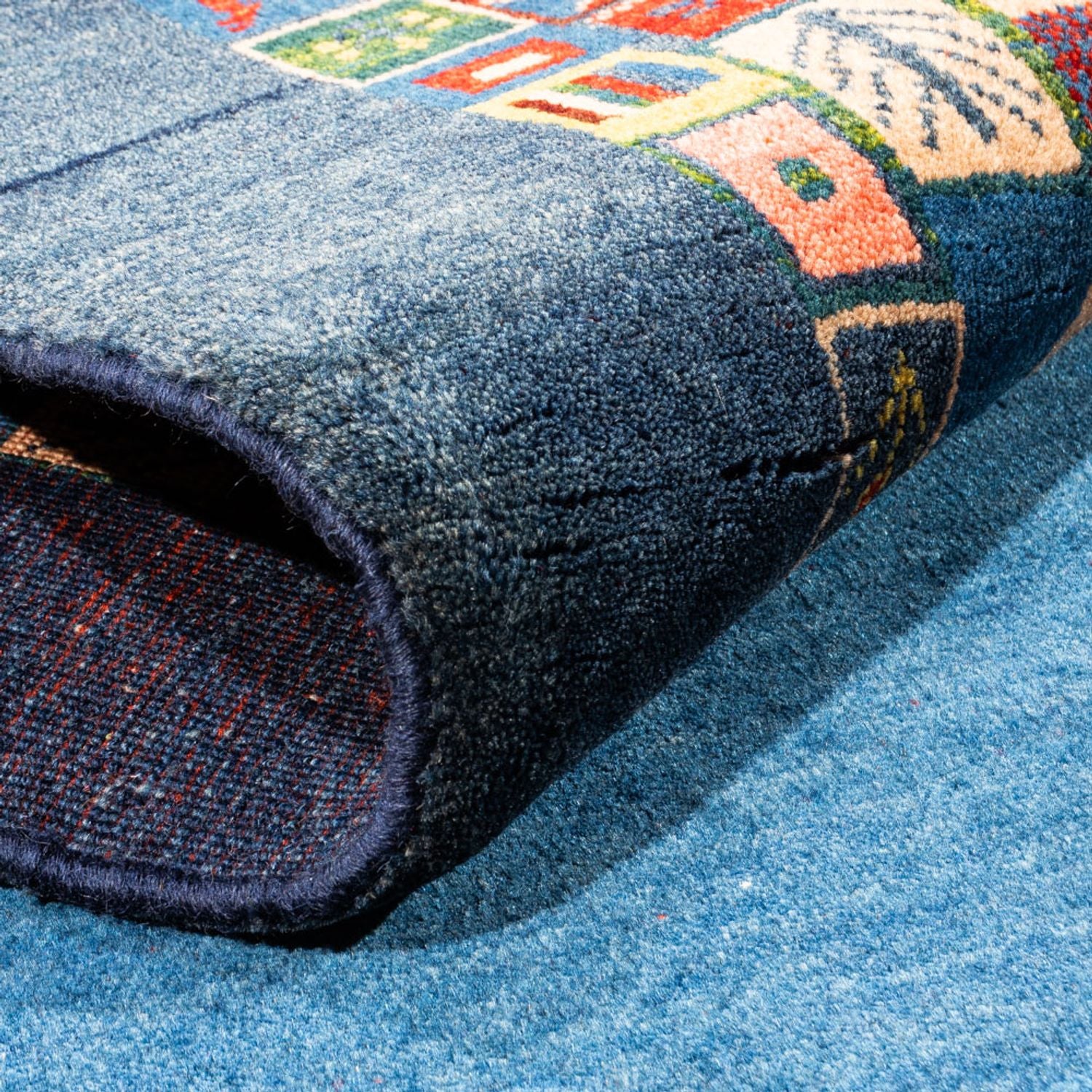 Tappeto Gabbeh - Persero - 190 x 110 cm - blu