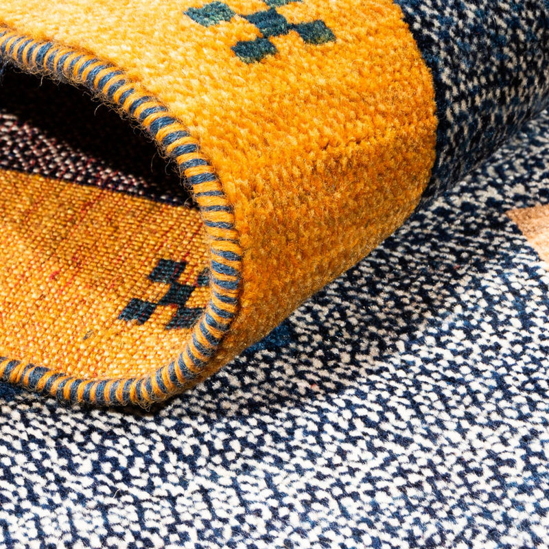Tappeto Gabbeh - Persero - 190 x 122 cm - blu chiaro