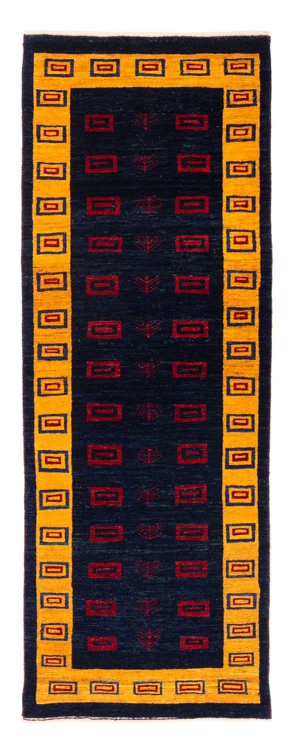 Tappeto corsia Tappeto Gabbeh - Persero - 200 x 82 cm - blu scuro