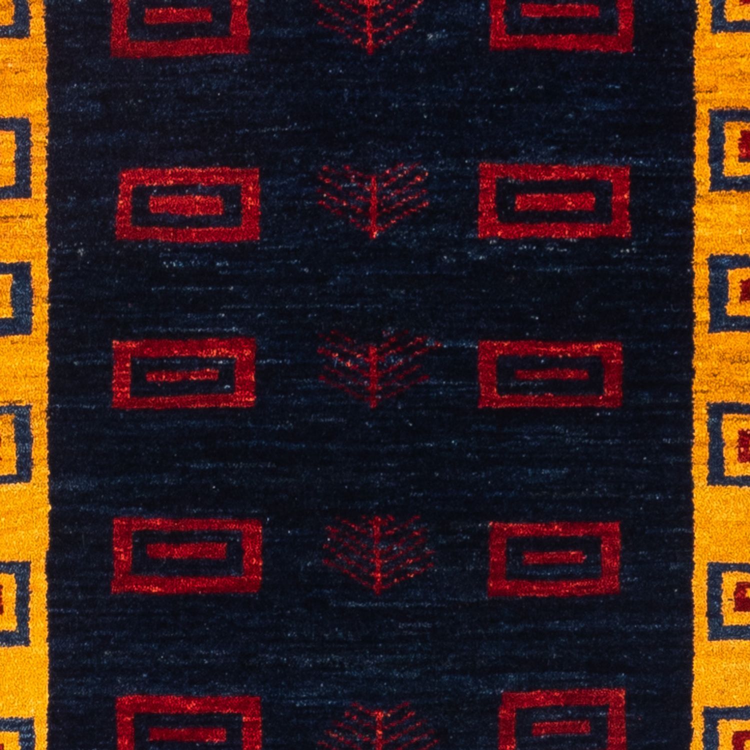 Tappeto corsia Tappeto Gabbeh - Persero - 200 x 82 cm - blu scuro