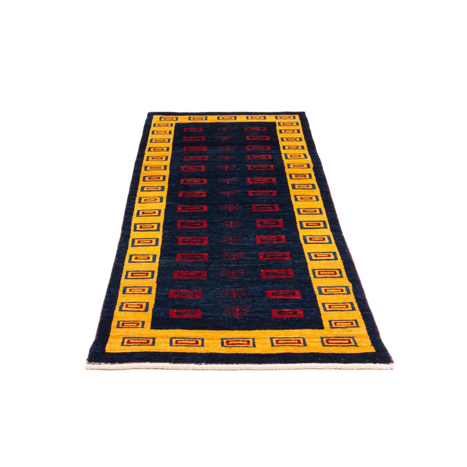 Tappeto corsia Tappeto Gabbeh - Persero - 200 x 82 cm - blu scuro