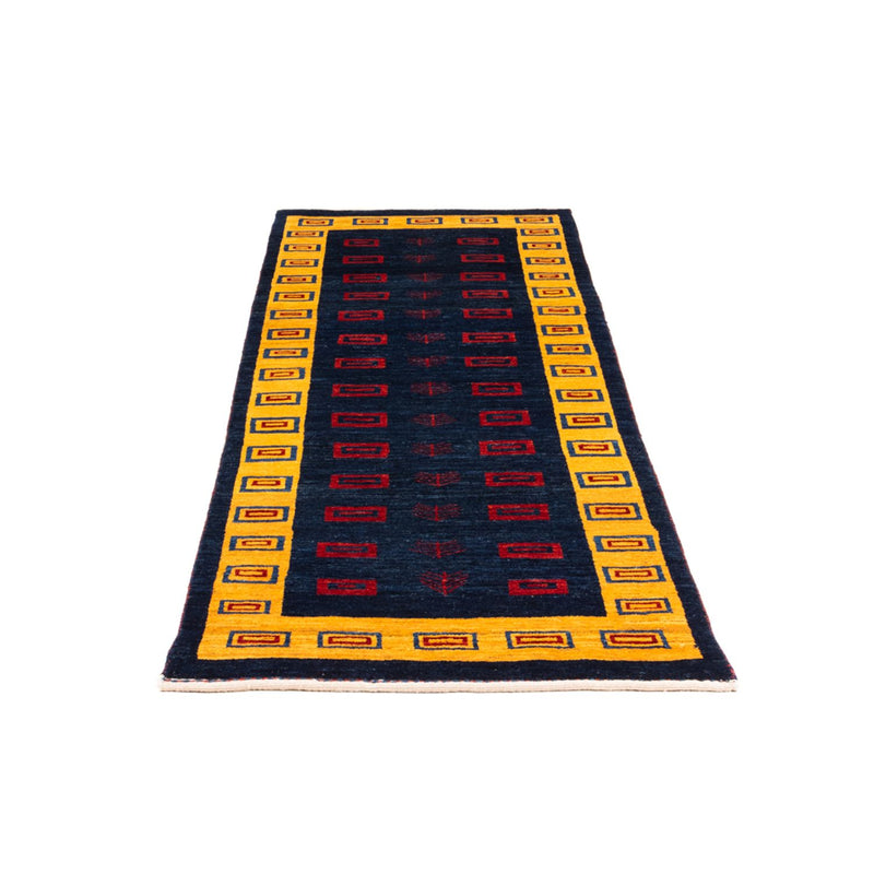 Tappeto corsia Tappeto Gabbeh - Persero - 200 x 82 cm - blu scuro