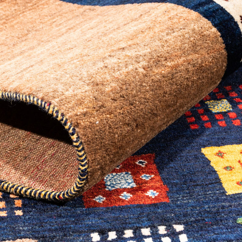 Tappeto Gabbeh - Persero - 200 x 150 cm - blu scuro