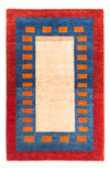 Gabbeh persiano Tappeto 102x152cm - Perserteppich Wollteppich - Rettangolo / Crema / 102 x 152 cm Rettangolo