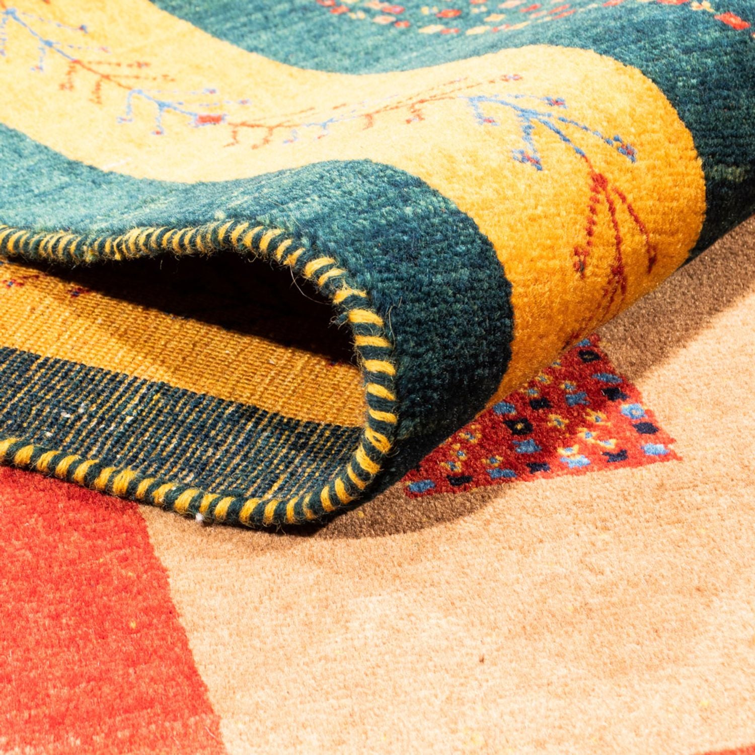 Tappeto Gabbeh - Persero - 197 x 155 cm - multicolore